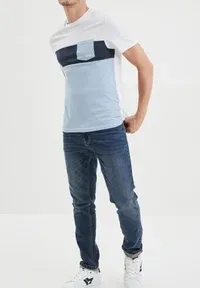 Creeks blue men's short-sleeved 1-pocket T-Shirt