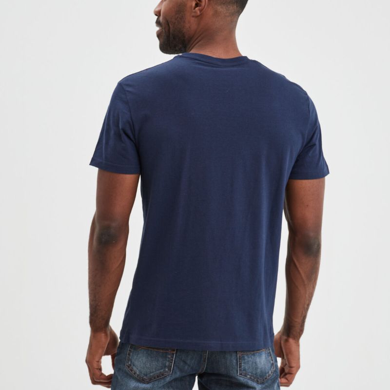 Creeks Men's Navy Blue Cotton Short Sleeve T-Shirt
