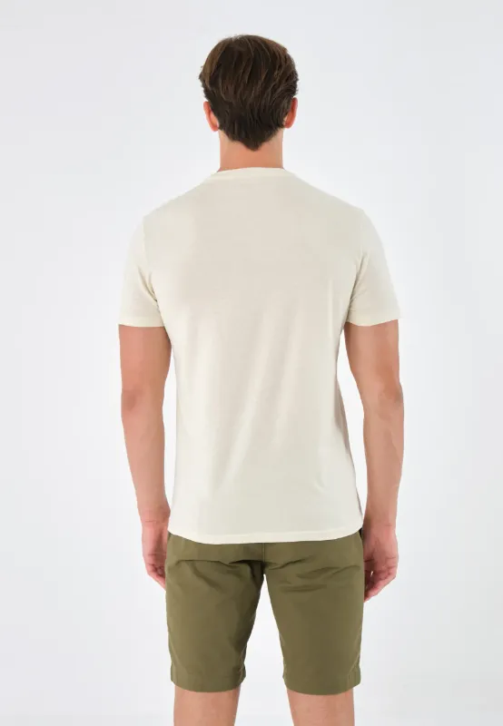 Pier One BASIC White Slim Fit T-Shirt
