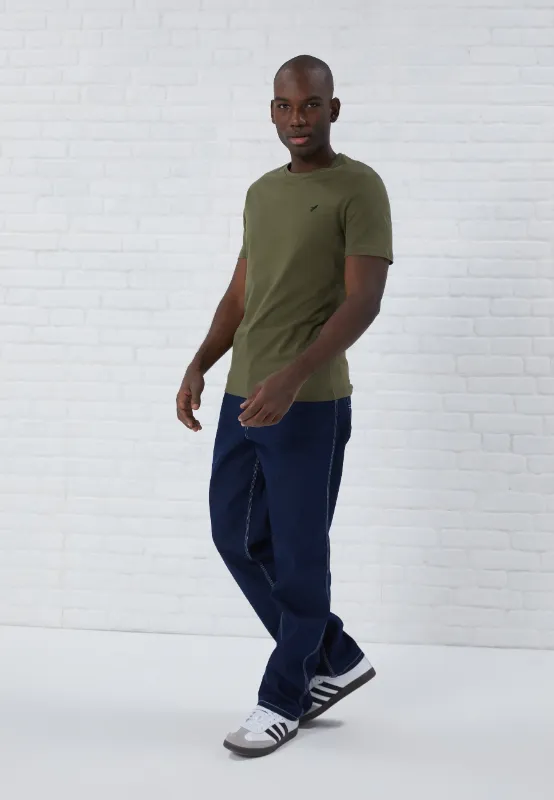 Pier One BASIC Beige Slim Fit T-Shirt