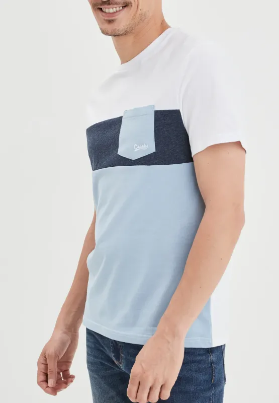 Creeks blue men's short-sleeved 1-pocket T-Shirt