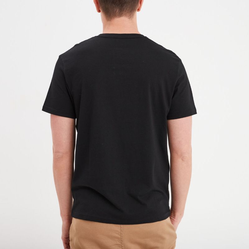 Creeks men's black cotton short-sleeved T-Shirt
