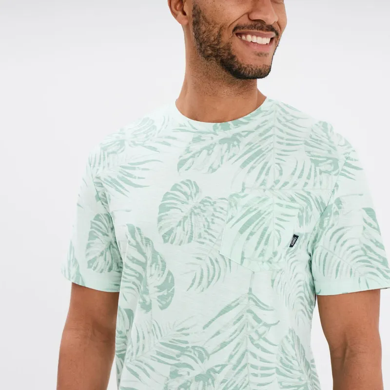 Creeks Men's green cotton short-sleeved T-Shirt