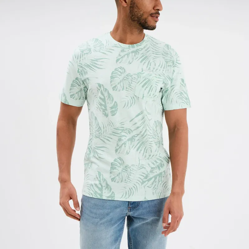 Creeks Men's green cotton short-sleeved T-Shirt