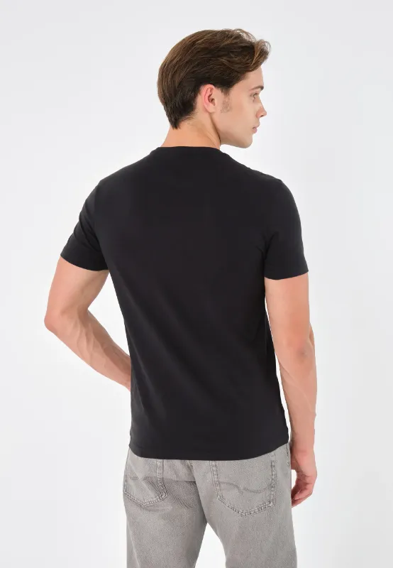 Pier One BASIC Black Slim Fit T-Shirt