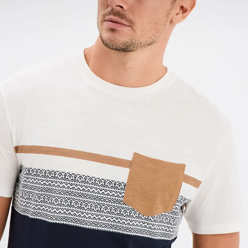 Creeks dark blue men's short-sleeved 1-pocket T-Shirt