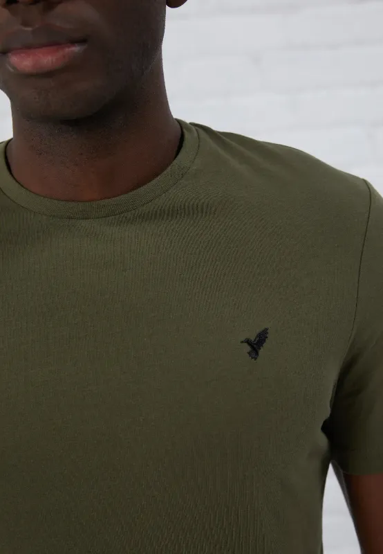 Pier One BASIC Beige Slim Fit T-Shirt