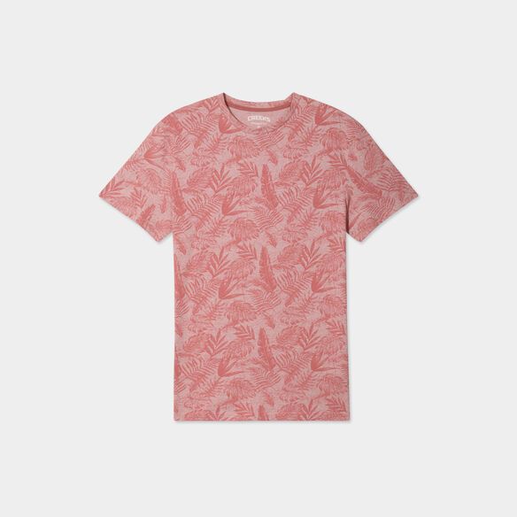 Creeks Men's old pink cotton short-sleeved T-Shirt