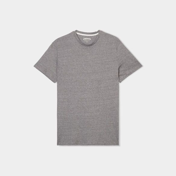 Creeks Men's dark grey cotton short-sleeved T-Shirt