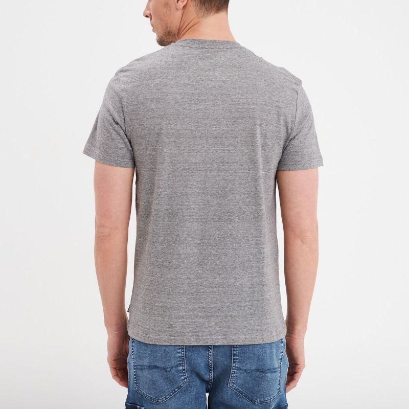 Creeks Men's dark grey cotton short-sleeved T-Shirt