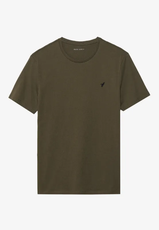 Pier One BASIC Beige Slim Fit T-Shirt