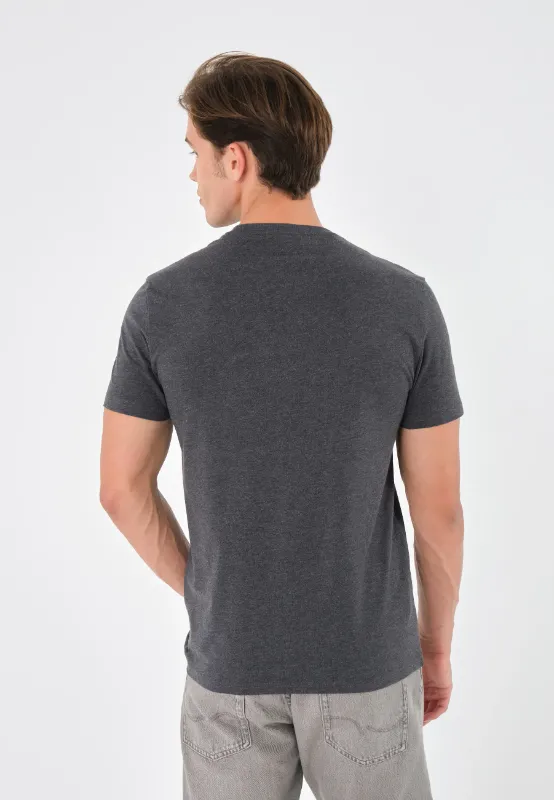 Pier One BASIC Grey Slim Fit T-Shirt