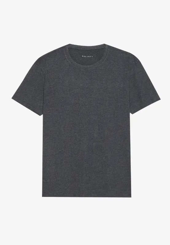 Pier One BASIC Grey Slim Fit T-Shirt