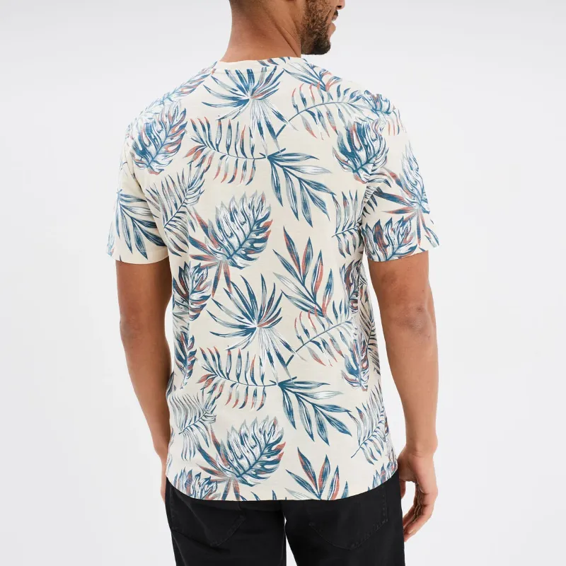 Creeks Men's multi-colored cotton short-sleeved round neck T-Shirt