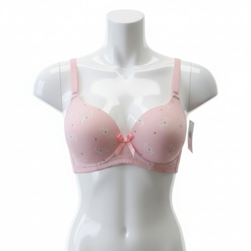 Padded Underwire T-Shirt Bra with a Floral Print
