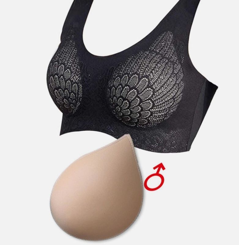 Latex lace Seamless Ice Silk Paded Pushup Bra