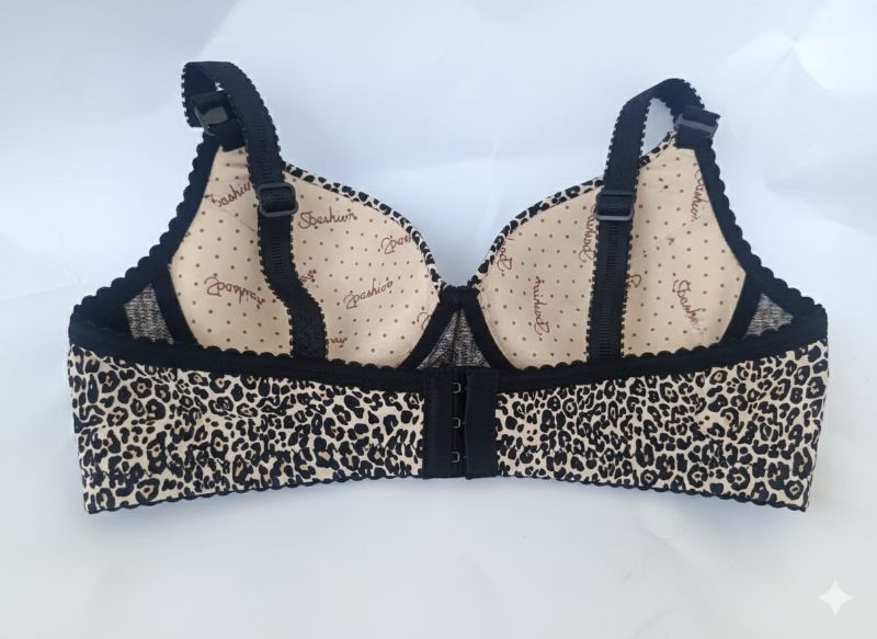 Leopard Print Padded Push-Up Bra