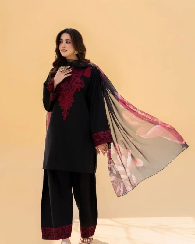 Embroidery Three Piece