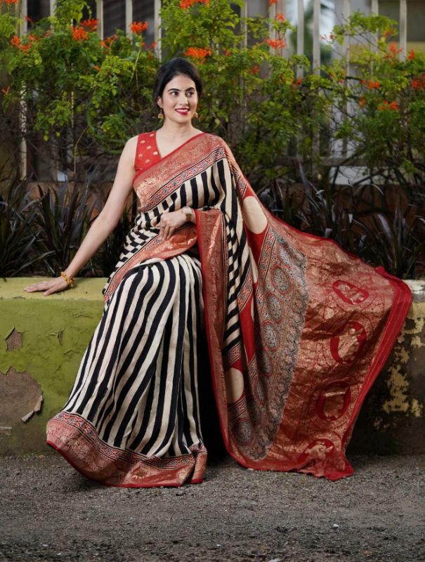 Digital Print Silk Sharee