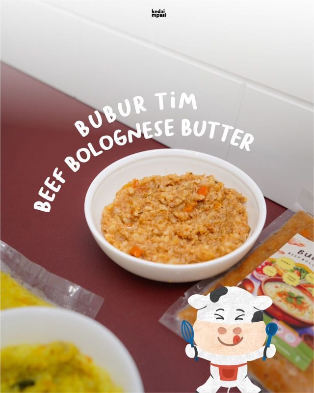 Bubur tim beef bolognese butter (Kedai mpasi)