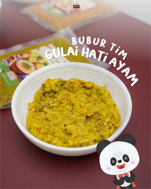 Nasi tim gulai hati ayam organik