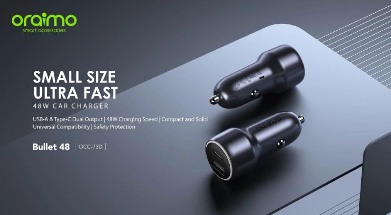 ORAIMO BULLET 48 DUAL CAR CHARGER 45W