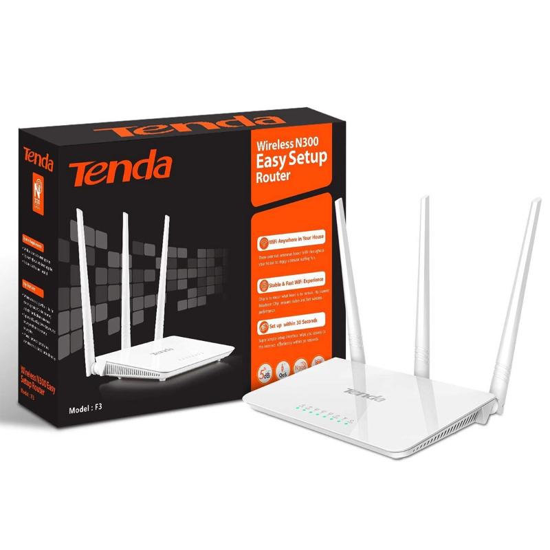 Tenda N300 Wireless Wi-Fi Router F3 300Mbps,