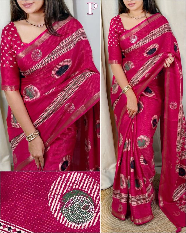 Saree-cotton zari jacquard