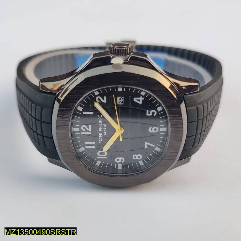Men’s Casual Analog Quartz Watch – Stainless Steel Case & Dual Leather Strap