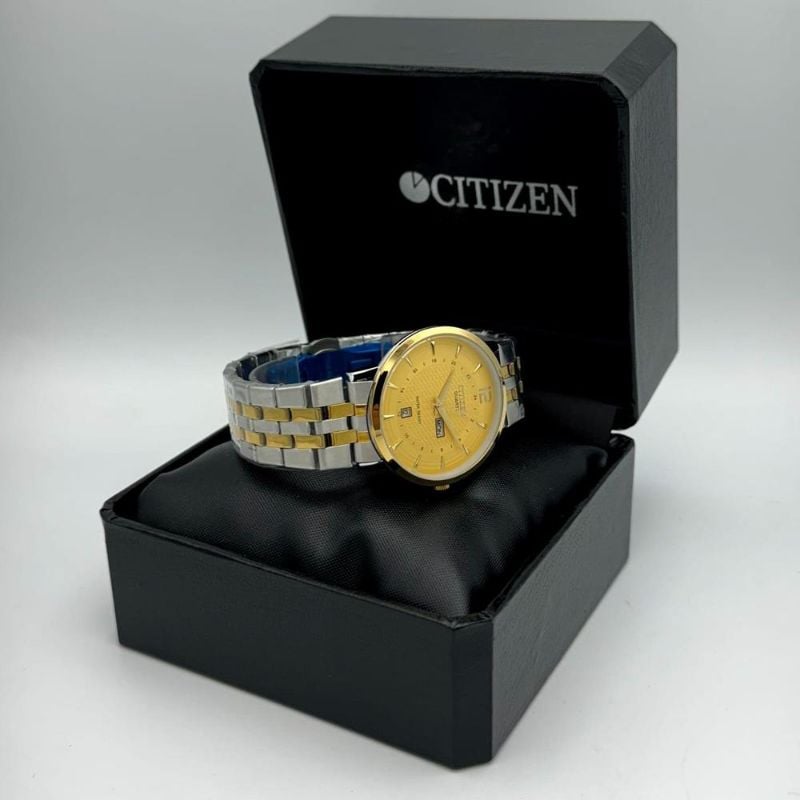 Men’s Stainless Steel Analogue Quartz Watch – Classic Water-Resistant Wristwatch with Gift Box