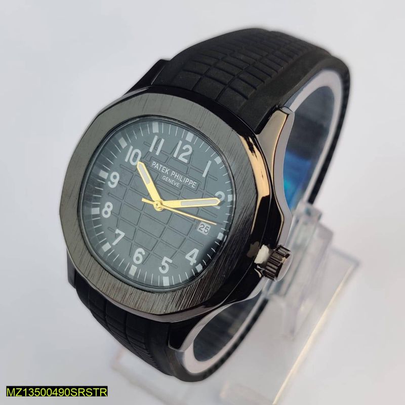 Men’s Casual Analog Quartz Watch – Stainless Steel Case & Dual Leather Strap
