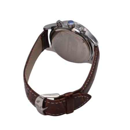 BINGER Elegant White Dial Men's Watch with Brown Leather Strap|casual Wear Watch and formal occasions Wear Watch