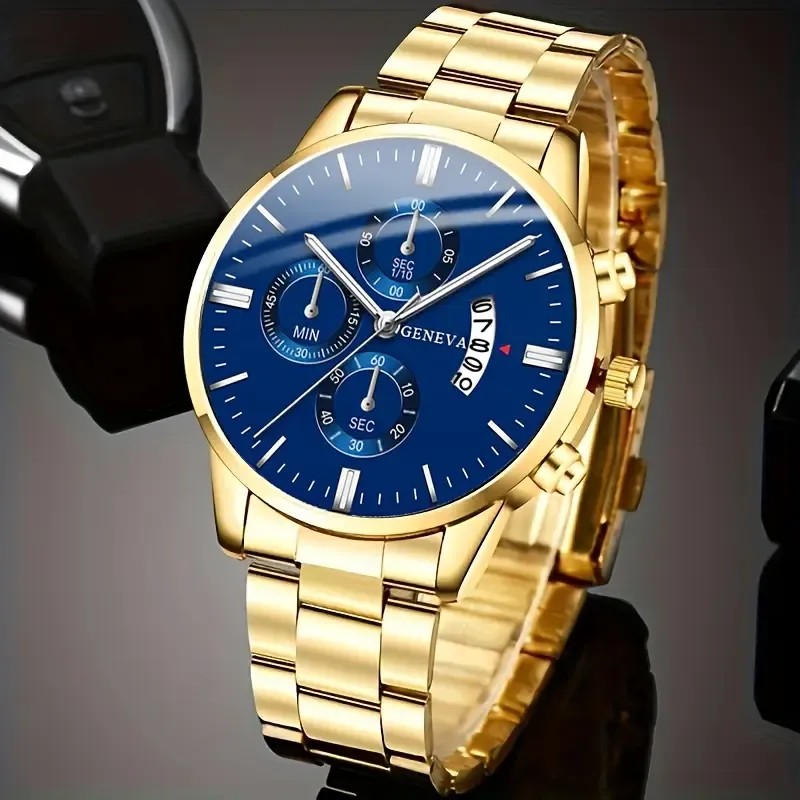 Classic Men’s Stainless Steel Quartz Watch – Timeless Analog Design, Perfect Gift for Every Occasion