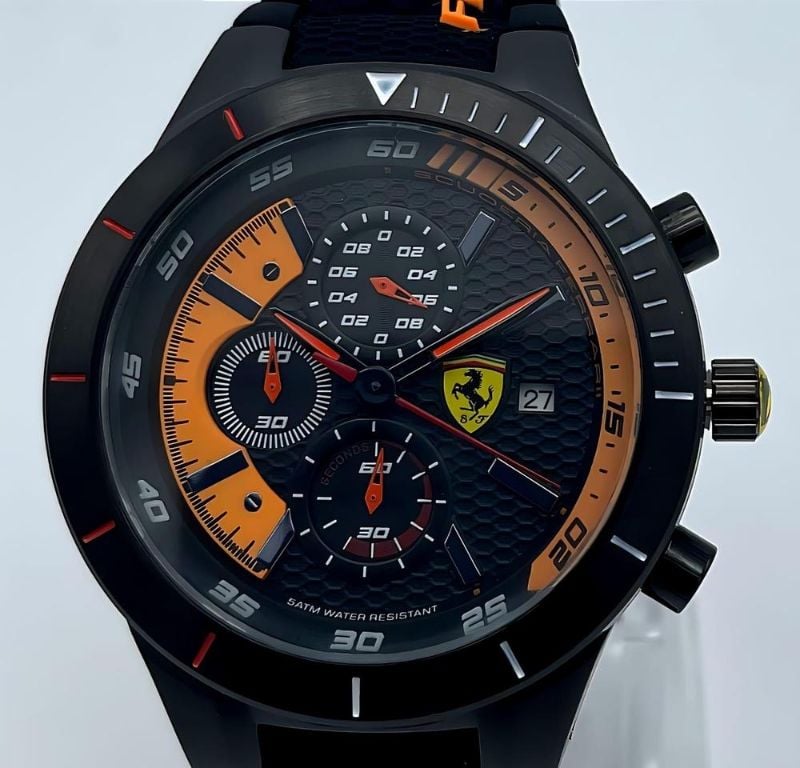 Men’s Formal Stainless Steel Analogue Watch – Quartz Movement, Rubber Strap