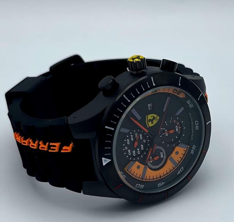 Men’s Formal Stainless Steel Analogue Watch – Quartz Movement, Rubber Strap