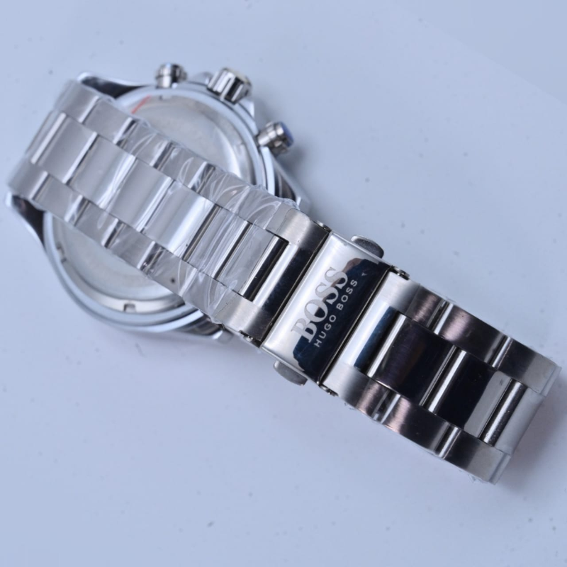 High Quality HUGO BOSS Modern Blue Dial Stainless Steel Men Watch|Bracelet Style Men Watch|Modern & Elegance Men Watch For Formal & Occasion Mens Wear