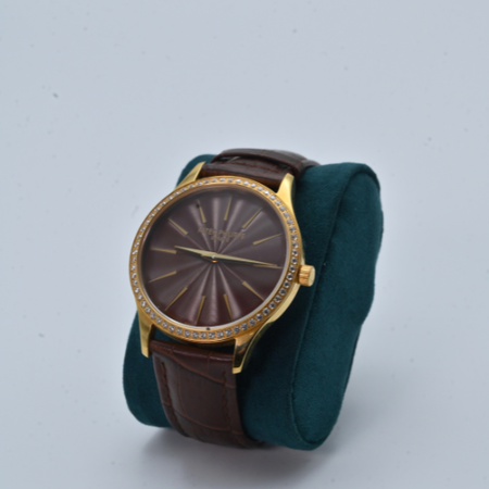 Patek Philippe Gold & Diamond Bezel Dress Watch – Timeless Elegance Browen Dial and Leather Straps