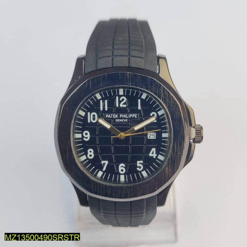 Men’s Casual Analog Quartz Watch – Stainless Steel Case & Dual Leather Strap