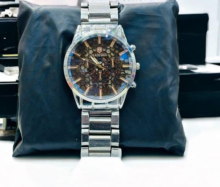 Men’s Casual KADEMAN Stainless Steel Analog Watch – Quartz Movement, 12-Hour Display