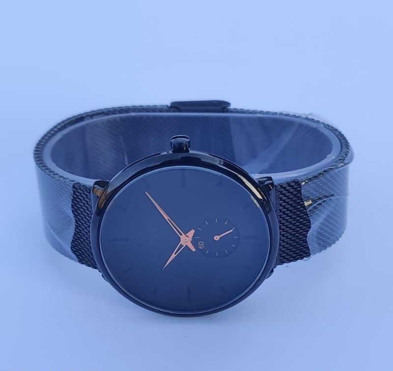Men’s Stainless Steel Analogue Chain Watch – Classic Quartz Round Dial Wristwatch