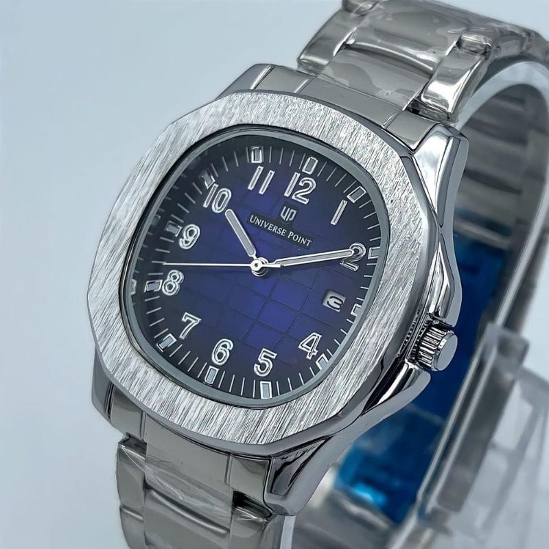 Men’s Casual Stainless Steel Analog Watch – Quartz Movement & Date Display