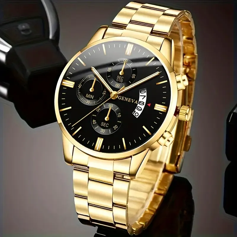 Classic Men’s Stainless Steel Quartz Watch – Timeless Analog Design, Perfect Gift for Every Occasion