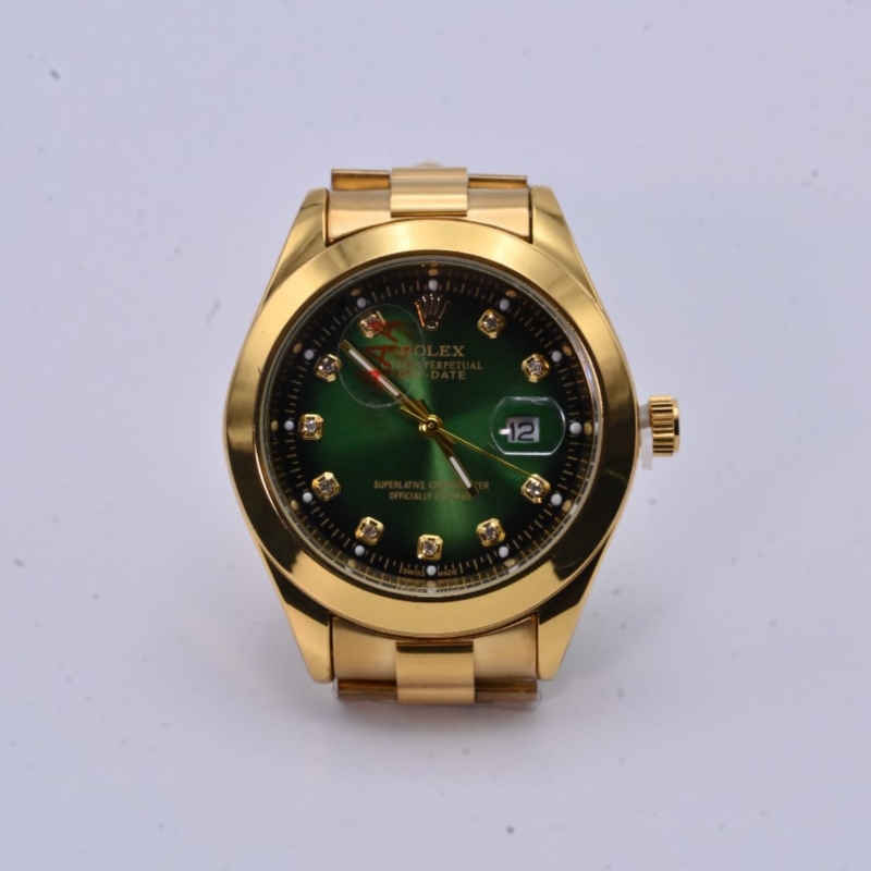 High Quality Rolex Day-Date Men Watch| Green sunburst dial Men Watch | Bracelet Style Men Watch With Water-resistant Quality