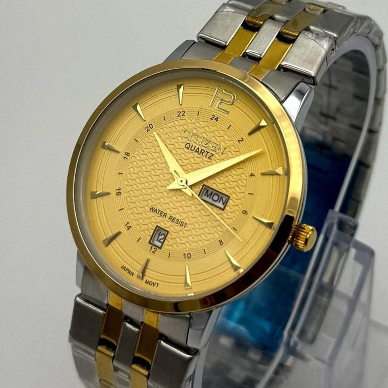 Men’s Stainless Steel Analogue Quartz Watch – Classic Water-Resistant Wristwatch with Gift Box