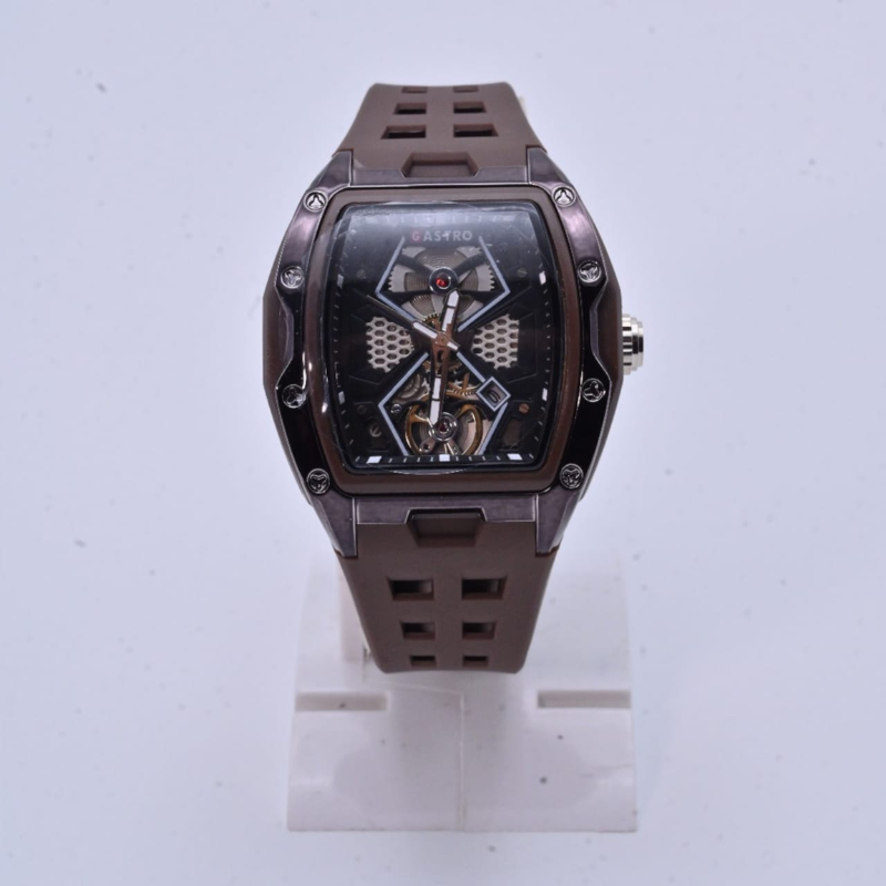 GASTRO Skeleton Tourbillon Sports Men Watch| Bold & Futuristic Design Men Watch , Silicone Strap Sports Men Watch