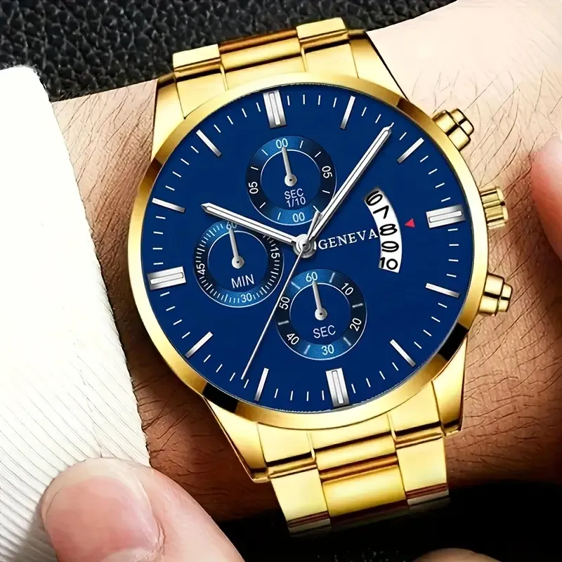 Classic Men’s Stainless Steel Quartz Watch – Timeless Analog Design, Perfect Gift for Every Occasion