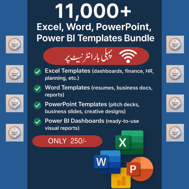11,000+ Excel, Word, Powerpoint, Power BI Templates Bundle