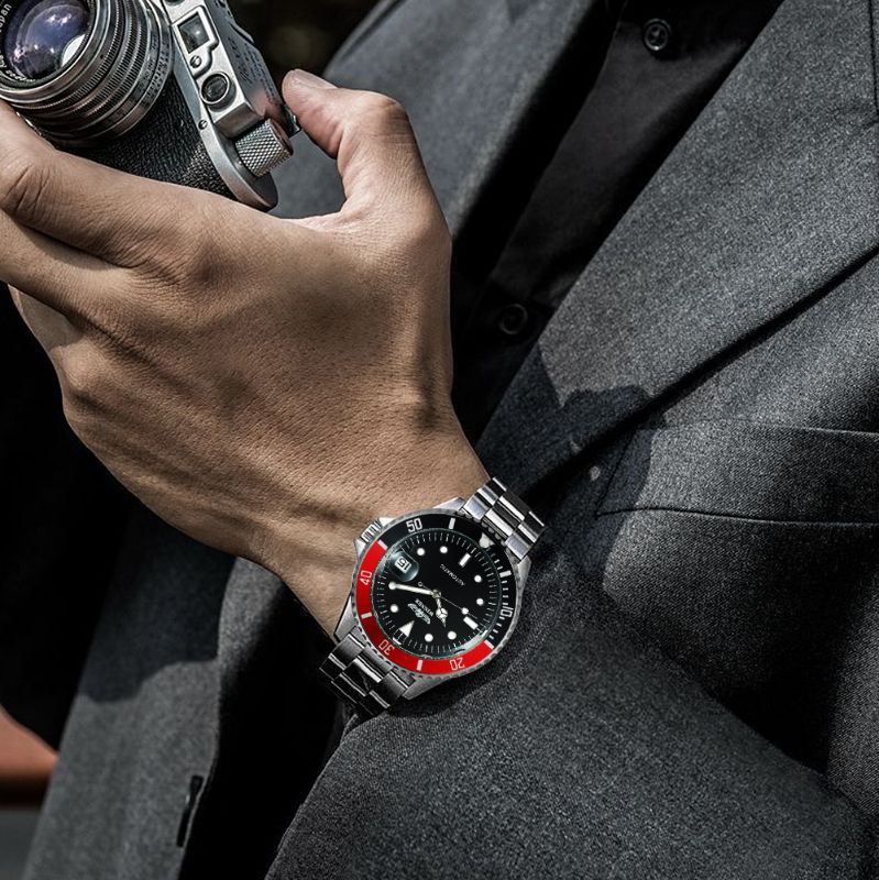 Classic Mechanical Watches Luxury WINNER Brand Business Automnatic Watch for Men Rotatable Bezel Luminous Dial Steel Strap Clock