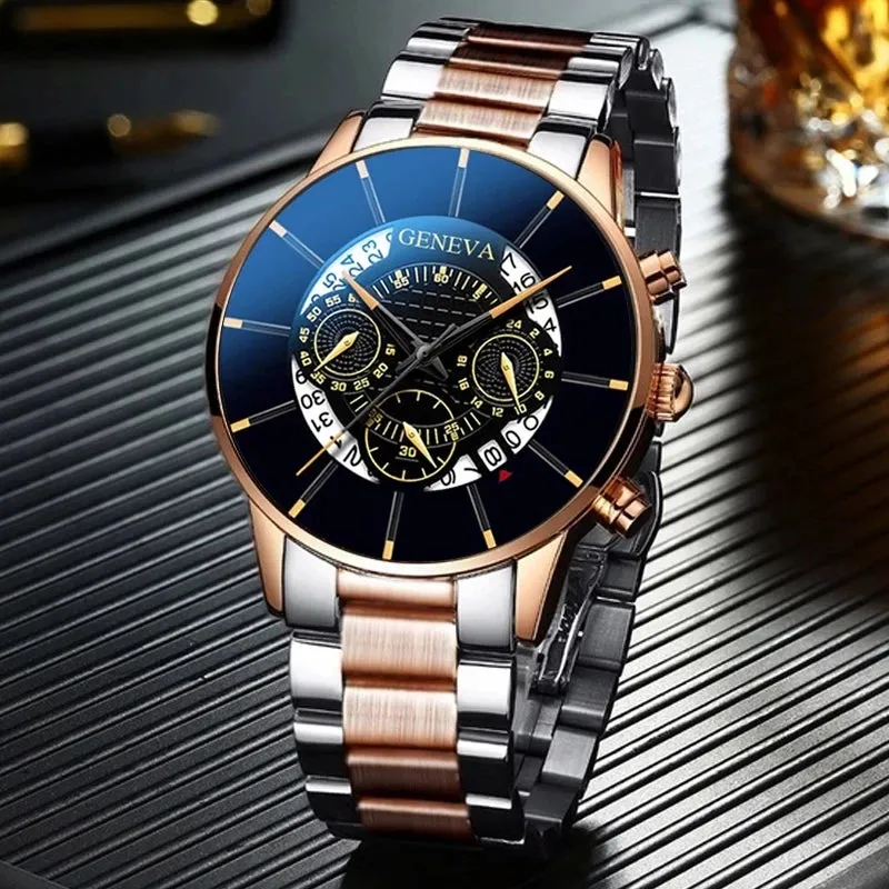 Geneva S-178 Men’s Luxury Quartz Wrist Watch