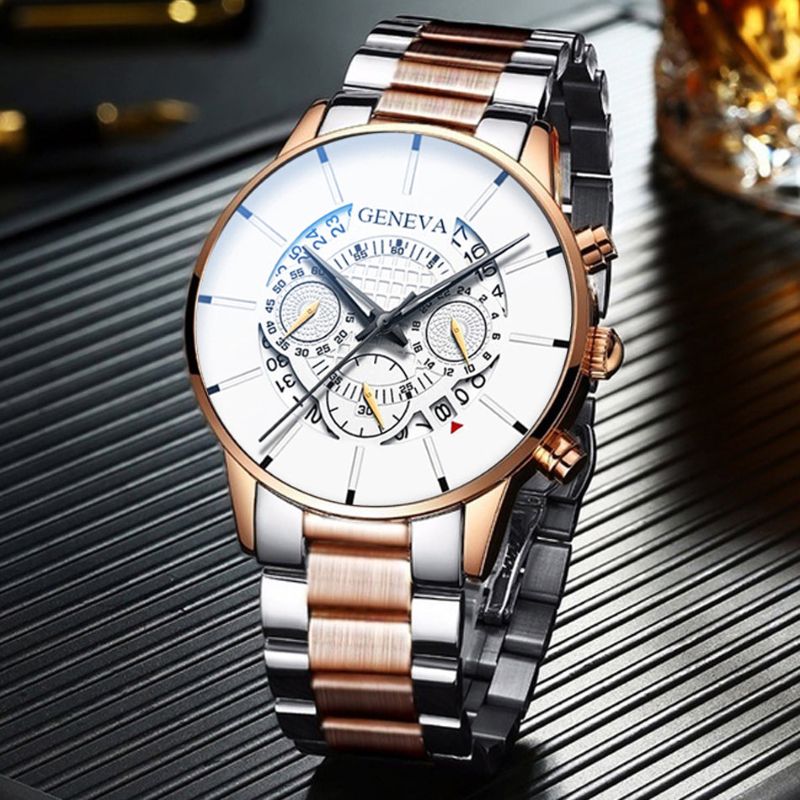 Geneva S-178 Men’s Luxury Quartz Wrist Watch